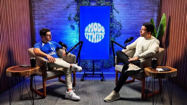 Gravação do podcast #modoutmify no estúdio